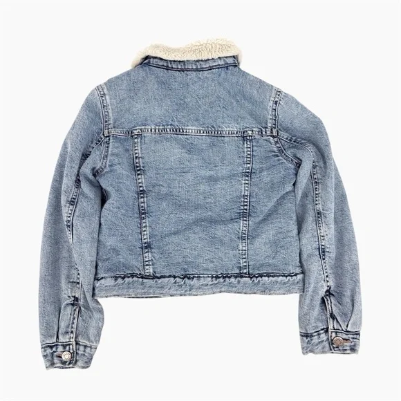 GAP | Kids Sherpa Icon Blue Denim Jean Jacket | Size L - Picture 5 of 8